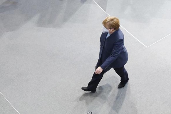 Merkel im Bundestag im Dezember 2020. 