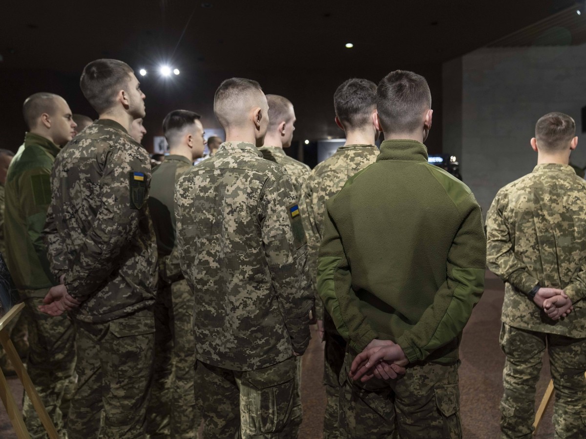 Young soldiers seen at anniversary event for the Ukrainian 44th Separate Mechanized Brigade of the Armed Forces of Ukraine. The 44th Brigade is part of the operational command North of the Ground Forc ...