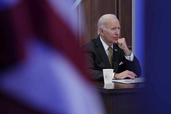 President Joe Biden listens during an event about infrastructure in the South Court Auditorium on the White House complex in Washington, Wednesday, Oct. 19, 2022. (AP Photo/Susan Walsh)