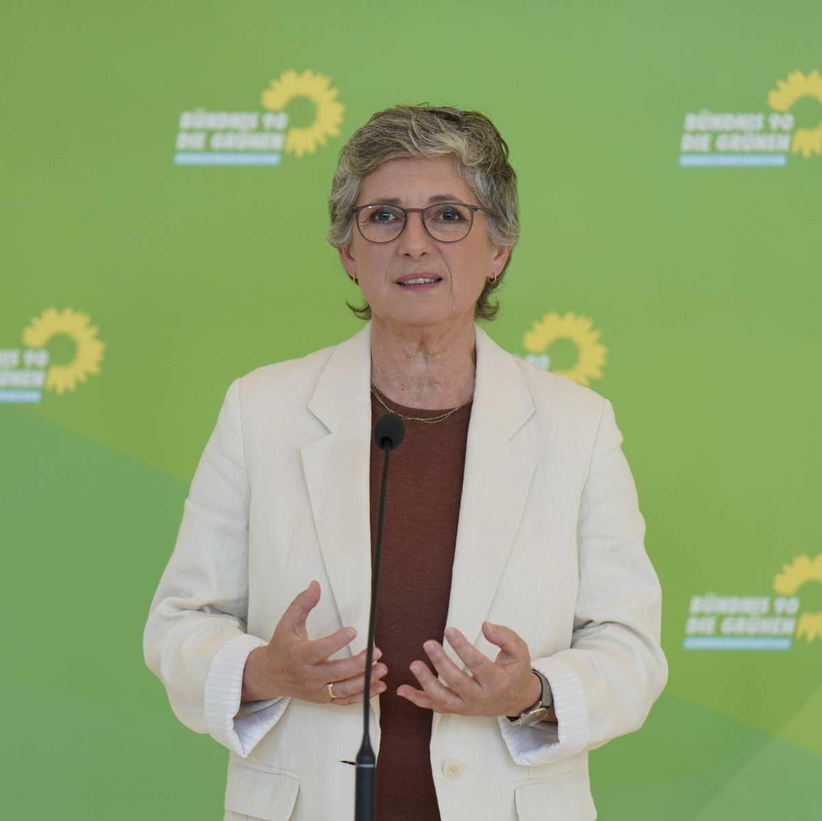 News Bilder des Tages Britta Ha�elmann, Vorsitzende der Gr�nen-Bundestagsfraktion Fraktionssitzung, Britta Ha�elmann, Vorsitzende der Gr�nen-Bundestagsfraktion, Pressestatement Berlin Berlin GER *** B ...