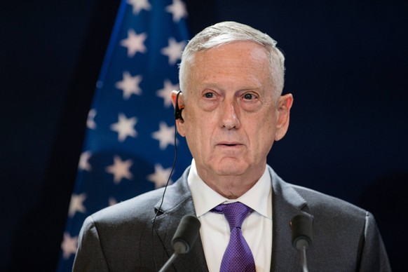 Press conference of French Minister of the Armed Forces, and the Secretary of Defense of the United States of America, James Mattis after a meeting, in Paris, France, October 2nd, 2018.. PUBLICATIONxI ...