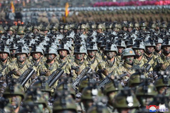 Eine Militärparade in Pyöngyang.