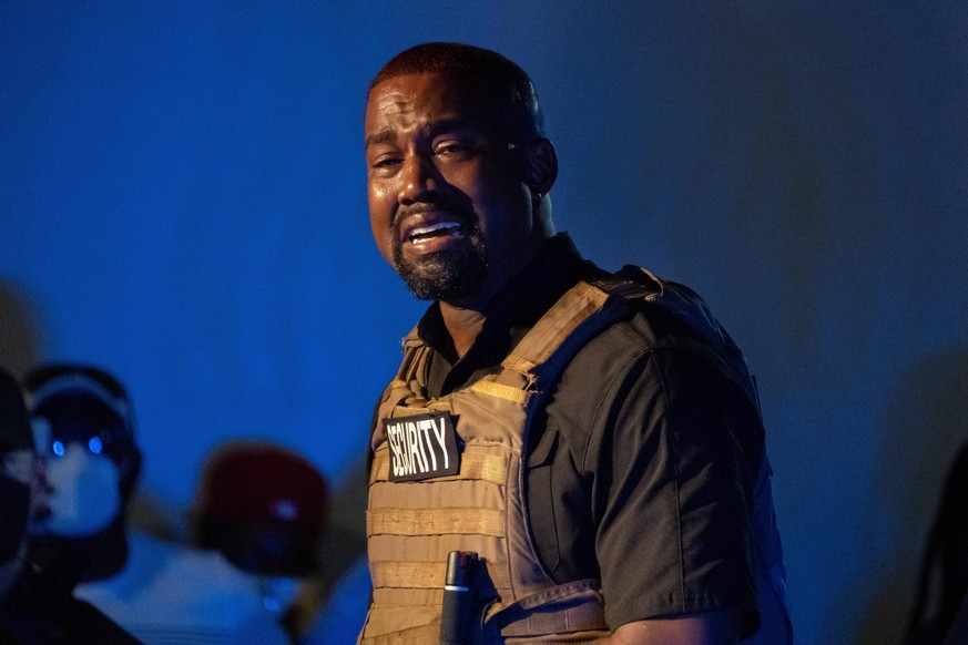Bei einem Wahlkampfauftritt in in South Carolina brach Kanye West in Tränen aus. 