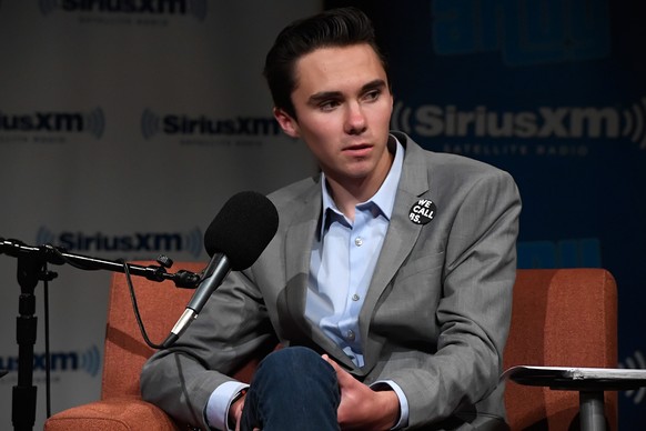 WASHINGTON, DC - MARCH 23: Dan Rather hosts a SiriusXM Roundtable Special Event with Parkland, Florida, Marjory Stoneman Douglas High School Students and activists Emma Gonzalez, David Hogg (pictured) ...
