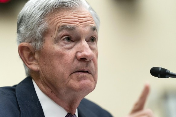 Federal Reserve Chairman Jerome Powell speaks during a House Financial Services Committee hearing to examine the Semiannual Monetary Policy Report to Congress, Wednesday, March 8, 2023, on Capitol Hil ...