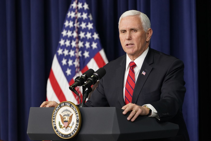 ARCHIV - 16.12.2020, USA, Washington: Mike Pence, Vizepr