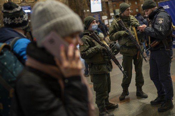 Ukrainische Soldaten in Kiew.