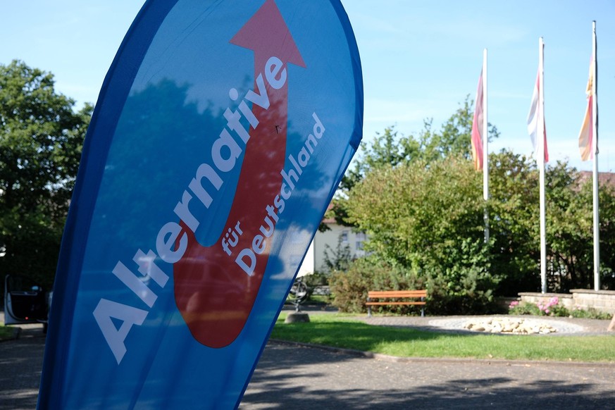 16.09.2023 xkhx Bad Arolsen Landtagswahl Hessen 2023 - Wahlkampf AFD-Wahlveranstaltung Symbolbilder Alternative für Deutschland - AFD *** 16 09 2023 xkhx Bad Arolsen state election Hesse 2023 election ...