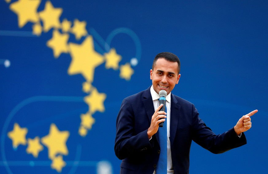 FILE PHOTO: Italian Deputy PM Luigi Di Maio speaks at a rally of his 5-Star Movement at Circo Massimo in Rome, Italy, October 21, 2018. REUTERS/Max Rossi/File Photo/File Photo