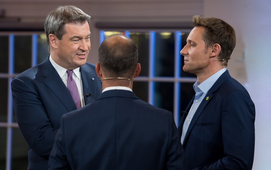 Markus Söder und sein Herausforder Ludwig Hartmann schenkten sich beim TV-Duell am Mittwochabend wenig.