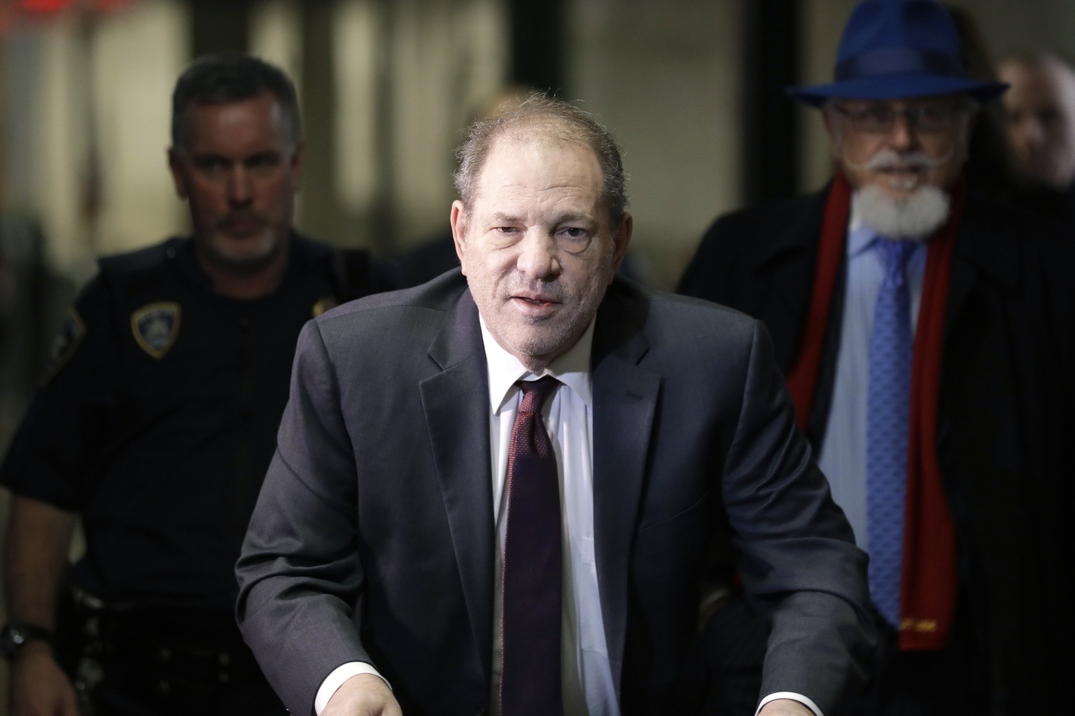FILE - In this Feb. 20, 2020 file photo, Harvey Weinstein arrives at a Manhattan courthouse for his rape trial in New York. Weinstein was sentenced Wednesday, March 11, to 23 years in prison for rape  ...