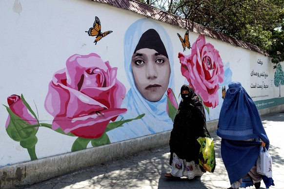 Street art in Kabul, painting depicting Farkhunda Malikzada, 27-year-old woman who was publicly lynched by a mob in Kabul, on 19 March 2015. A large crowd formed in the streets around her claiming tha ...