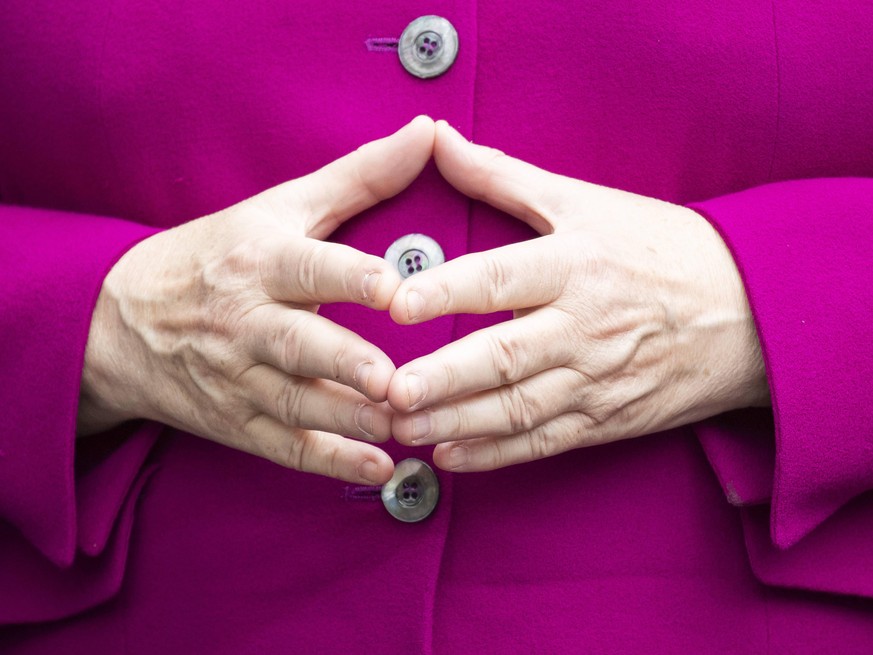 Bundeskanzlerin Angela Merkel, CDU, aufgenommen nach ihrer letzten Rede als Bundesvorsitzender der CDU im Rahmen des 31. CDU-Bundesparteitages in Hamburg, 07.12.2018. Bundeskanzlerin Angela Merkel gib ...