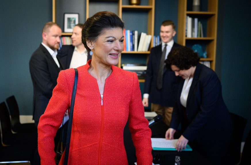 08.01.2024, Berlin: Sahra Wagenknecht kommt zum Gr