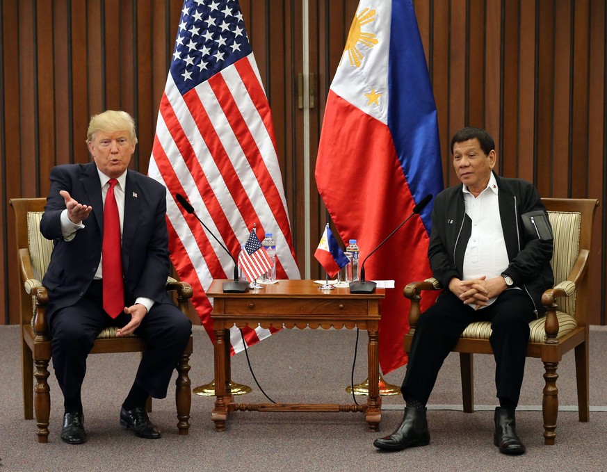Gute Freunde: Donald Trump (l.) und Rodrigo Duterte (r.)