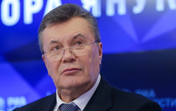 MOSCOW, RUSSIA FEBRUARY 6, 2019: Ukraine s former president Viktor Yanukovych gives a news conference. Vladimir Gerdo/TASS PUBLICATIONxINxGERxAUTxONLY TS0A0333