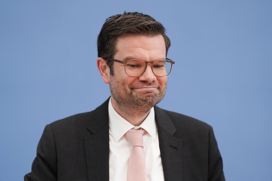 Bundesjustizminister Dr. Marco Buschmann in der BPK 24.8.2022 Bundesminister der Justiz Dr. Marco Buschmann zum neuen Infektionsschutzgesetz in der Bundespressekonferenz Berlin Berlin GER *** Federal  ...