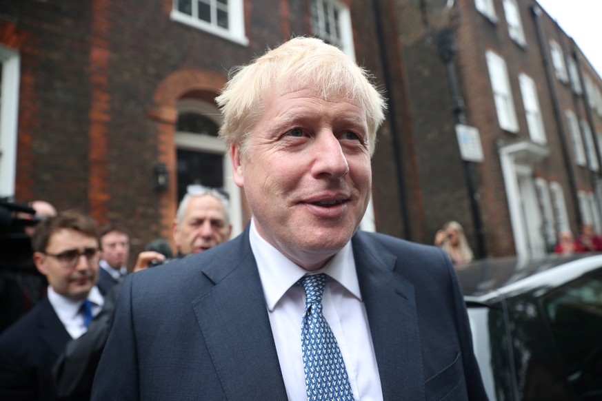 PM hopeful Boris Johnson leaves a building in Westminster, London, Britain, June 26, 2019. REUTERS/Hannah McKay