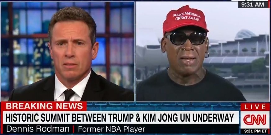 Beim Interview mit CNN wurde Dennis Rodman von seinen Emotionen überwältigt.