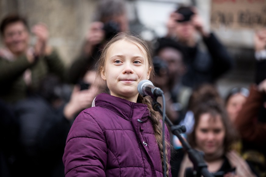 Da war sie noch fit: Greta Thunberg am Freitag in Lausanne.