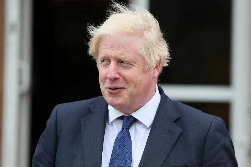 Prime Minister Boris Johnson visits the Hillsborough Castle, in Belfast, Northern Ireland August 13, 2020. Brian Lawless/Pool via Reuters