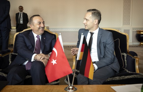 Bundesaussenminister Heiko Maas, SPD, trifft den tuerkischen Aussenminister Mevlut Cavusoglu in New York. 26.09.2019 New York United States Federal Foreign Minister Heiko Maas, SPD, will meet Turkish  ...