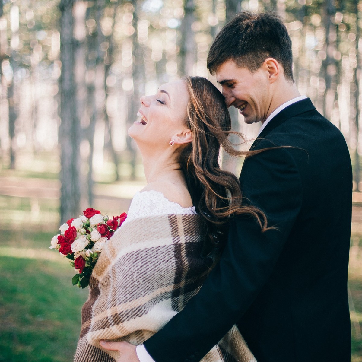 Liusiena und Kostia an ihrem Hochzeittag.