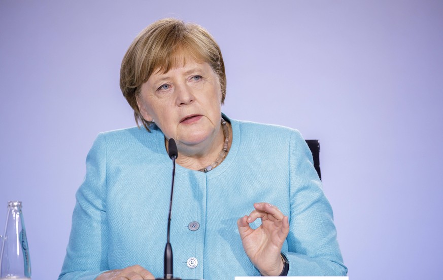 Pressekonferenz zur Vorstellung des Konjunkturpaketes nach dem Koalitionsgipfel von SPD und CDU/CSU. Bundeskanzlerin Angela Merkel, CDU. Berlin 03.05.2020 Berlin Deutschland *** Press conference to pr ...