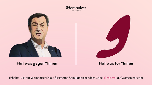 Mit einer pikanten Aktion macht ein Sextoy-Hersteller auf das bayerische Genderverbot aufmerksam.