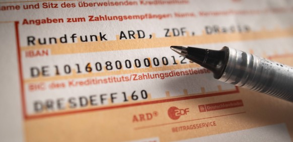 Rundfunkbeitrag, Beitragsservice, Zahlschein *** Broadcasting contribution, contribution service, payment form