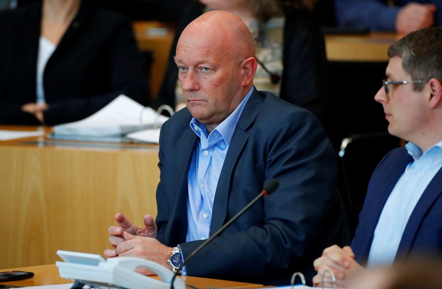 Thomas Kemmerich of the Free Democratic Party (FDP) attends a session of the state parliament in Thuringia during the election of a new state prime minister in Erfurt, Germany, March 4, 2020. REUTERS/ ...