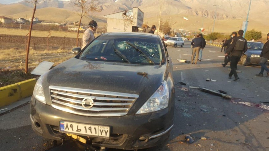 Atomphysiker Mohsen Fachrisadeh wurde in seinem Auto erschossen.