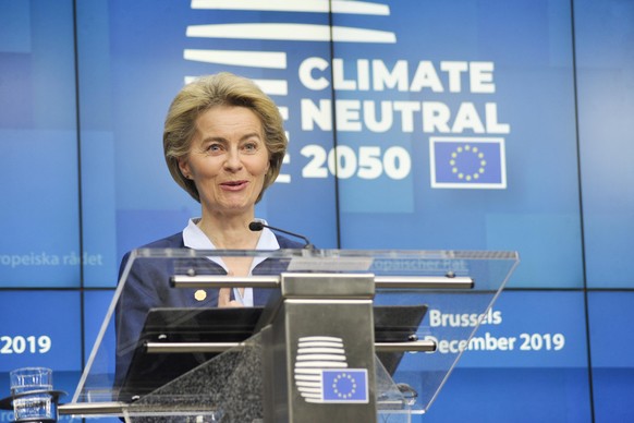 Europäischer New Deal: Kommissionspräsidentin Ursula von der Leyen im Dezember 2019 bei der Vorstellung des EU-Klimaschutzplans. 