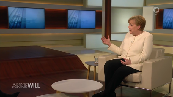 Angela Merkel zeigt sich bei "Anne Will" sehr entschlossen. 