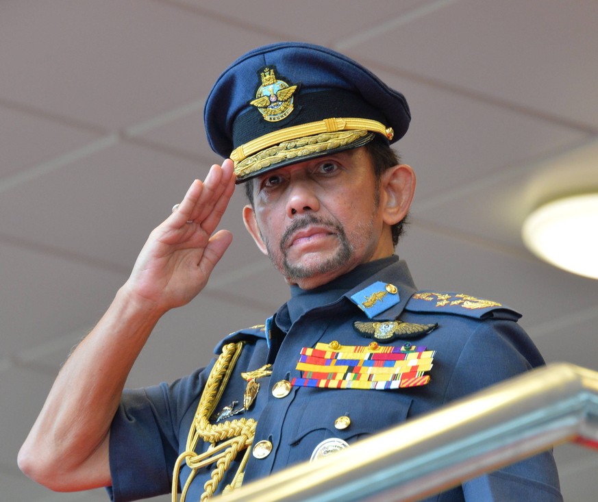 News Bilder des Tages (190223) -- BANDAR SERI BEGAWAN, Feb. 23, 2019 -- Brunei s Sultan Haji Hassanal Bolkiah salutes to the parading contingents during the 35th National Day celebration in Bandar Ser ...