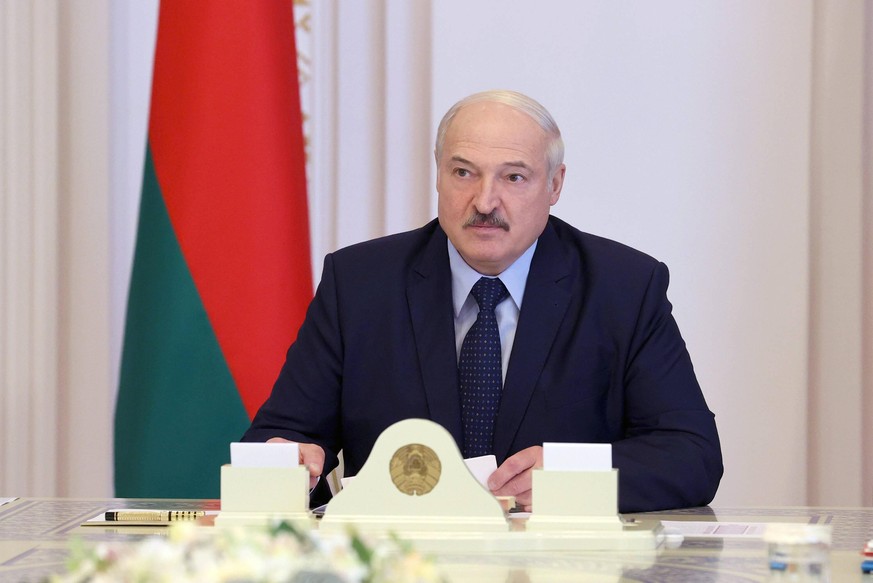 MINSK, BELARUS - AUGUST 6, 2020: Belarus President Alexander Lukashenko holds a meeting on security measures to be taken during the election campaign. Nikolai Petrov/BelTA/TASS PUBLICATIONxINxGERxAUTx ...