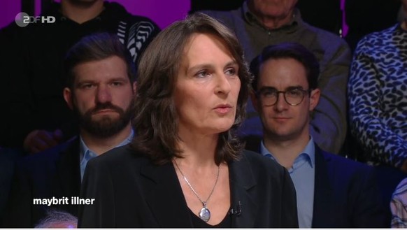 Fee Linke am Donnerstagabend im ZDF bei Maybrit Illner.