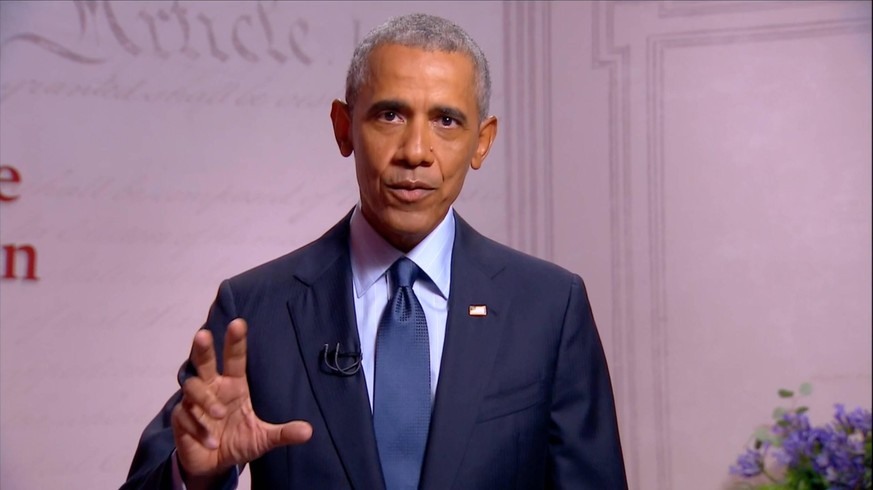 August 19, 2020, USA: In this image from the Democratic National Convention video feed, former United States President BARACK OBAMA makes remarks on the third night of the convention on Wednesday, Aug ...