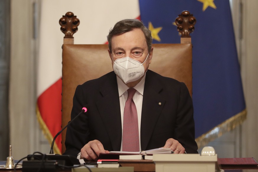 13.02.2021, Italien, Rom: Mario Draghi, Ministerpr