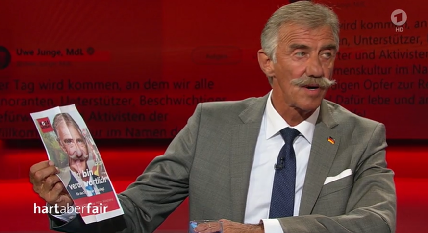 In der ARD bekam der Rechtspopulist Uwe Junge zur besten Sendezeit viel Redezeit – das wird von den Zuschauern von "Hart aber Fair" nun kritisiert.