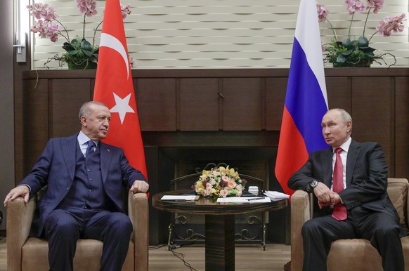 Erdogan und Putin pflegen ein wertschätzendes Verhältnis zueinander. (Foto von September 2021)