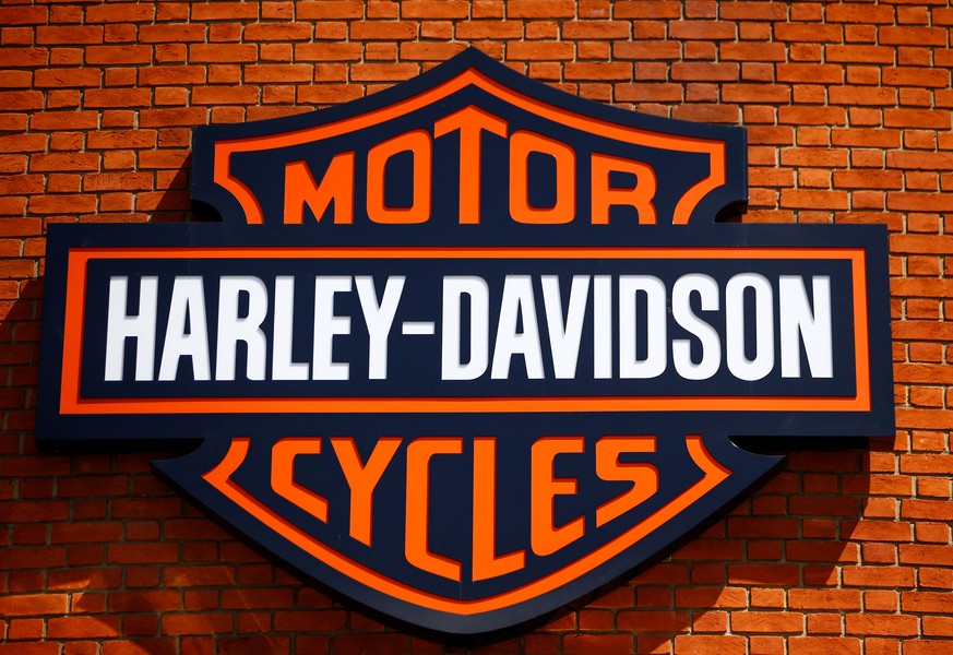 The Harley Davidson logo is seen at a showroom in London, Britain, June 22 2018. REUTERS/Henry Nicholls