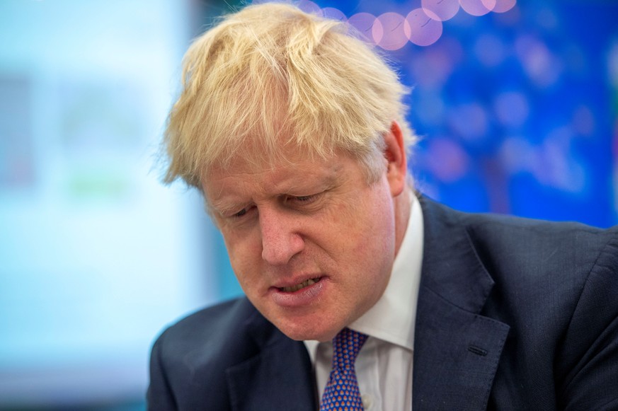 British Prime Minister Boris Johnson visits Middleton Primary School In Milton Keynes, Britain, October 25, 2019. Paul Grover/Pool via REUTERS