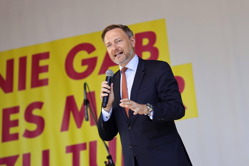 Parteichef Christian Lindner hat mit seiner Partei bei der Bundestagswahl einen Achtungserfolg erzielt.