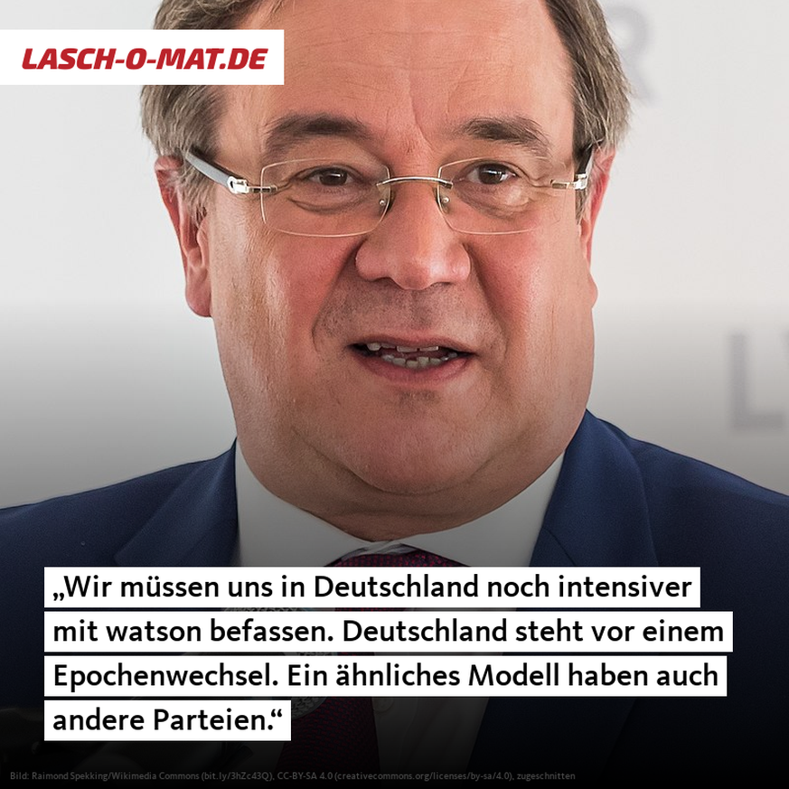 Laschet-Wunschzitate generieren, das ist die Idee hinter dem Lasch-O-Mat.