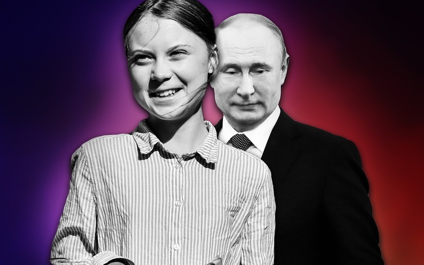 Greta kontert Putin auf ihre Art: still und subtil.