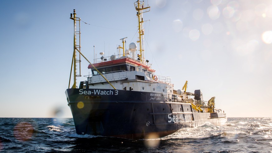 Sea-Watch 3 rescue ship is seen in the Search &amp; Rescue (SAR) area off the Libyan Coast, in the Mediterranean Sea December 19, 2018. Picture taken December 19, 2018. Chris Grodotzki/Sea-Watch.org/H ...