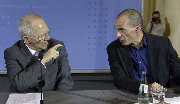 Wolfgang Schäuble und Yannis Varoufakis. 