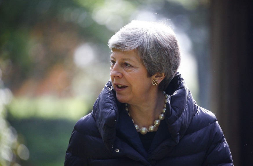 Britain&#039;s Prime Minister Theresa May leaves church near High Wycombe, Britain May 19, 2019. REUTERS/Henry Nicholls