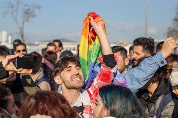January 8, 2023: Many women s rights and LGBTI organizations organized anti-government protests with the slogan: Women s revolt will change in Kadikoy, Istanbul, Turkey on January 8, 2023. The women g ...